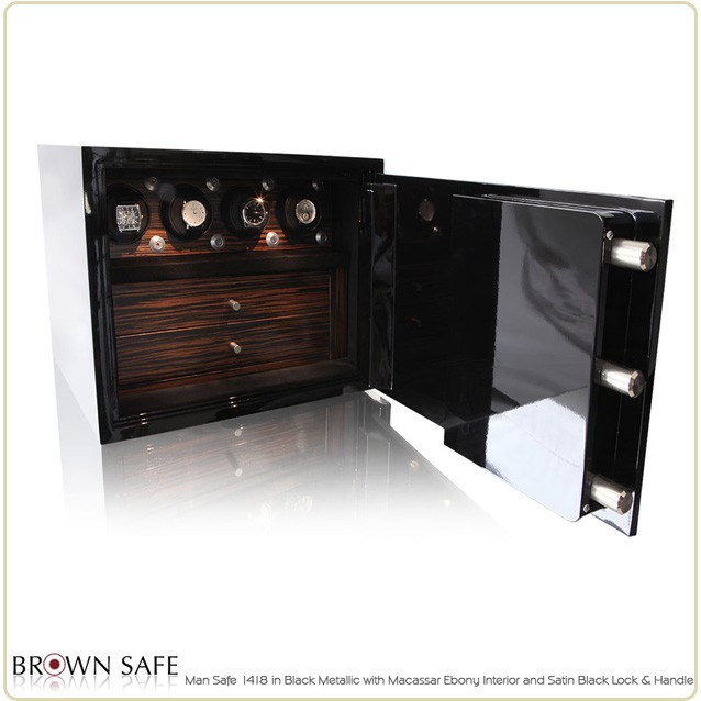 Watch-Safe-Man-Safe-1418-Personal-Safe-Black-Ebony-Open