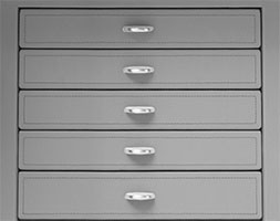 jewelry chest with half moon drawer pulls