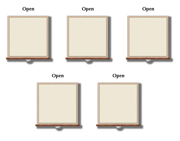 Open inserts for all drawers